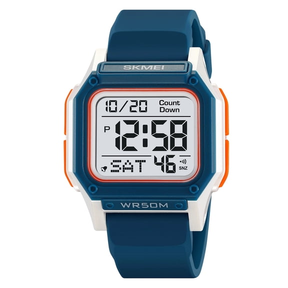 Digital Multifunctional Waterproof Student Watch for & Alarm, Stopwatch, Luminous Backlight, Durable ABS Case & Silicone Strap - Perfect for Daily Use C