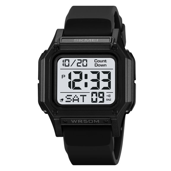 Digital Multifunctional Waterproof Student Watch for & Alarm, Stopwatch, Luminous Backlight, Durable ABS Case & Silicone Strap - Perfect for Daily Use D