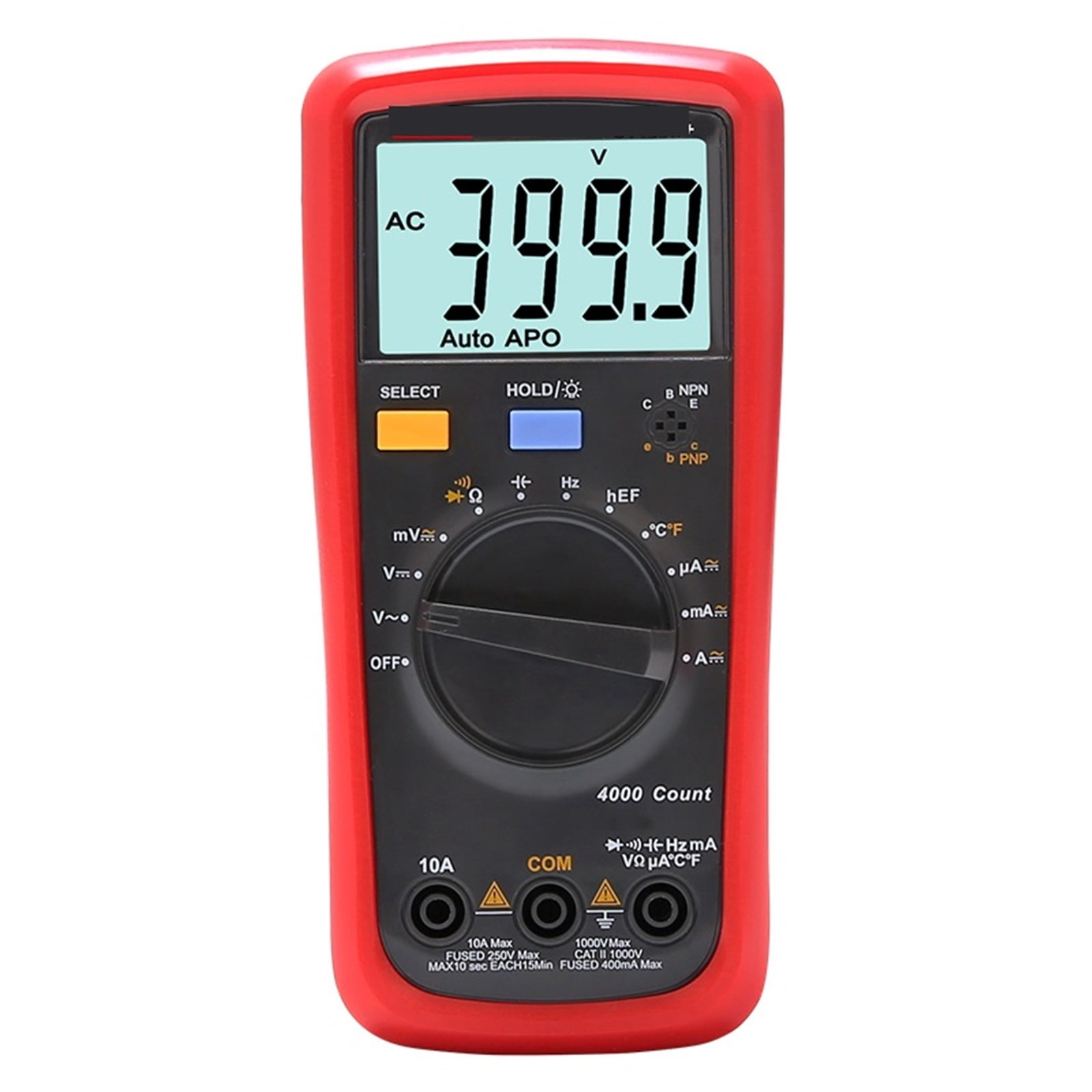 Digital Multimeter 1000V 10A Auto Power Off AC DC Voltage Current Ohm Diode Meter Temperature Test ,Battery Test