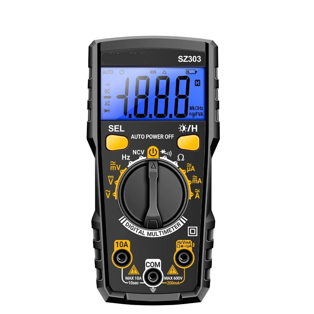Digital Multimeter 1999 Counts Voltage Current Meter Meter Diode Resistance Frequency Tester ,High&Low Sensitivity