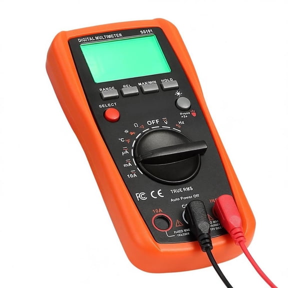 Digital Multimeter, 4000-Count Auto-Ranging Voltmeter, Current Tester with Resistance, Capacitance, Temperature Measurement Functions