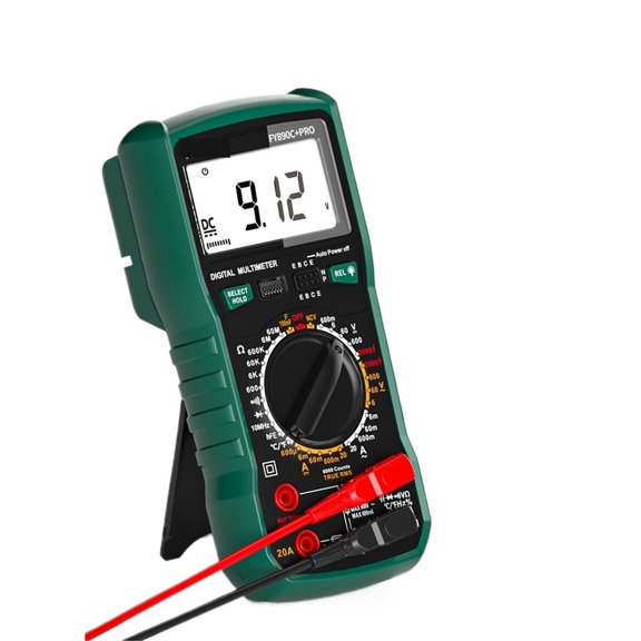Digital Multimeter, 6000 Count 2000V/20A True RMS Temperature Tester ,Solar Testing Tool