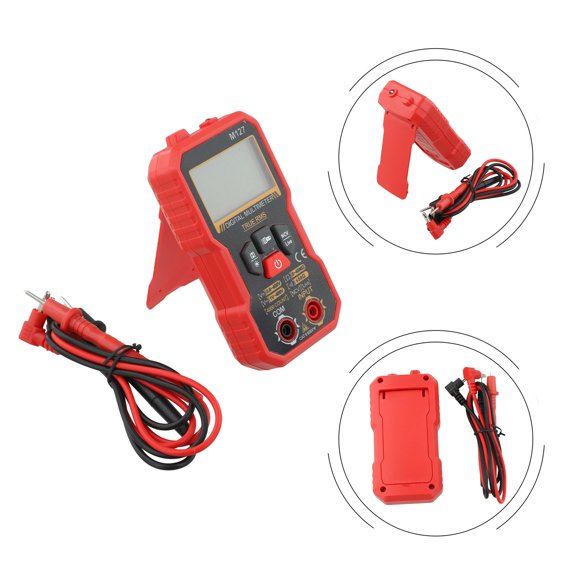 Digital Multimeter 6000 Counts AC DC Voltage Tester With Non-Contact Detection, Backlit LCD And Flashlight For Electrical Repair(Red)