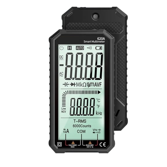 Digital Multimeter AC/DC Ultraportable LCD Display True-RMS Multimeter Auto-Ranging With Amp Volt Ohm Multi Tester ,Battery Test