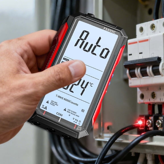 Digital Multimeter Auto Ranging Electrical Tester High Precision Rechargeable Device For Home Automotive Industrial Applications With Large LCD Display