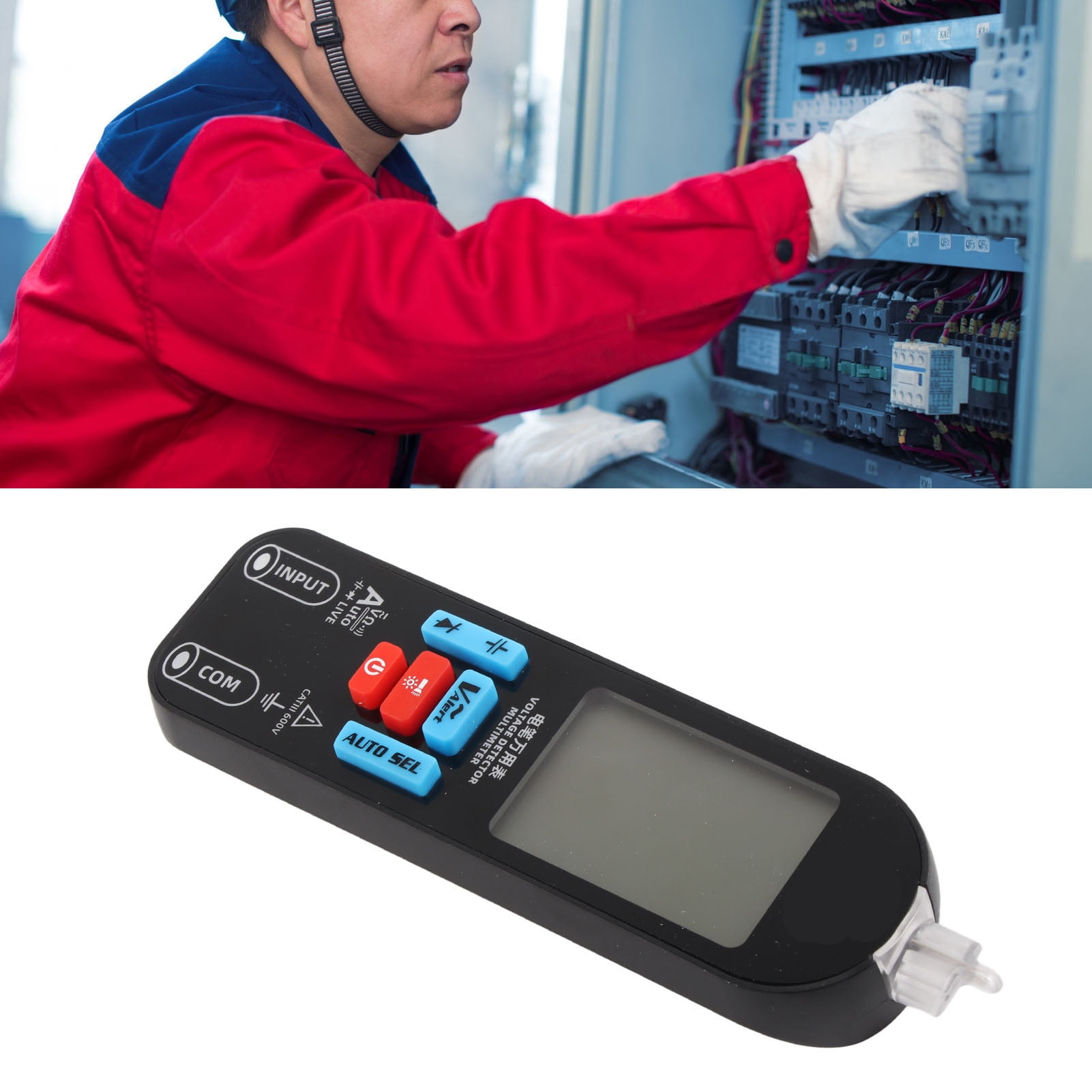 Digital Multimeter Auto Ranging LCD Display Voltage Capacitance Tester ...