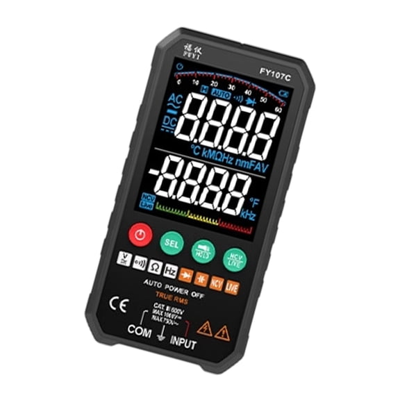 Digital Multimeter Auto Ranging Voltmeter Ohms Tester for Resistance Continuity NCV Live
