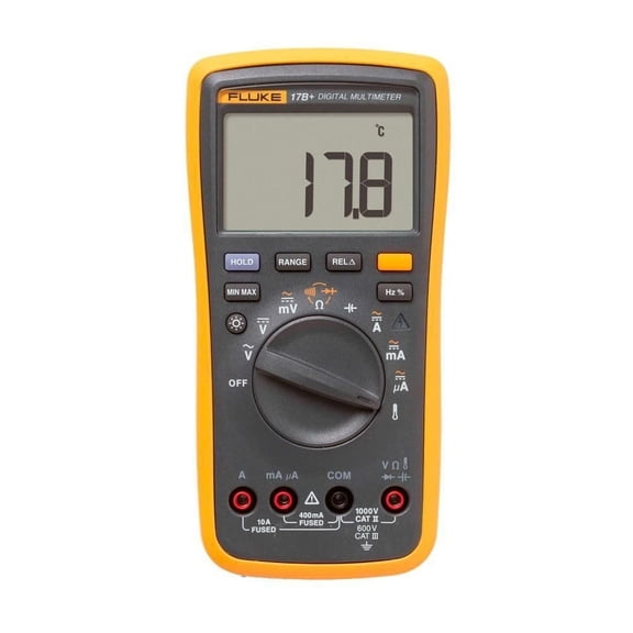 Digital Multimeter, for Electrical Applications, Measures AC/DC Voltage 1000V, Current Measurements to 10A, Resistance, Continuity, Diode, Capacitance, Frequency, and Temperature Testing