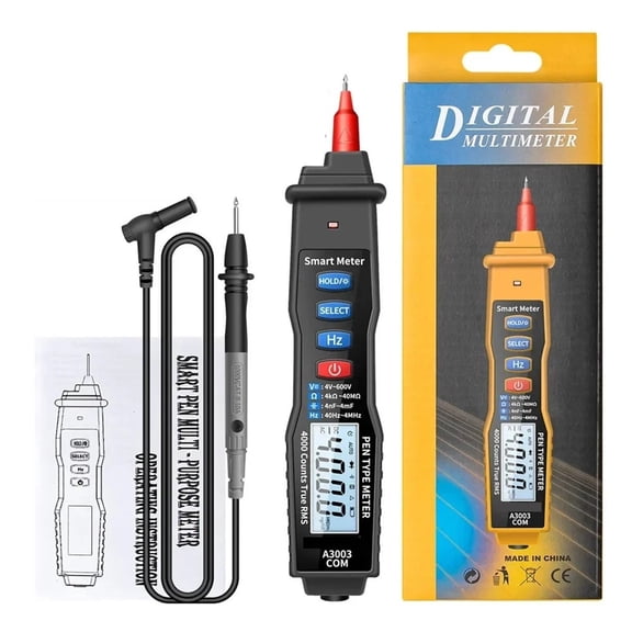 Digital Multimeter Non Contact Voltage Test Pen AC/DC Voltage 4000 Counts Resistance Ohm Capacitance Hz Test Tool ,Battery Test