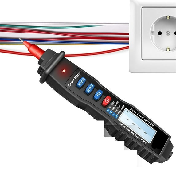 Digital Multimeter Pen Type Meter 4000 Counts with Non Contact AC/DC Voltage Resistance Capacitance ,High&Low Sensitivity