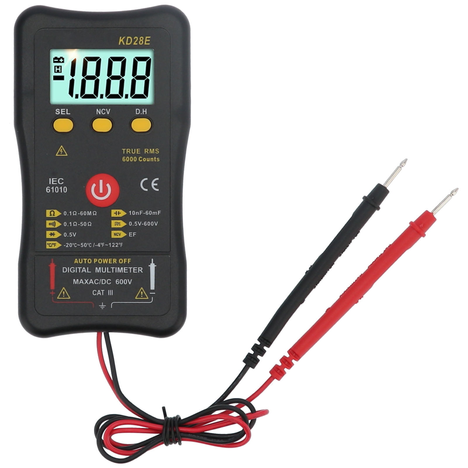 Digital Multimeter, RMS Auto Ranging Multimeter NCV Current Voltage