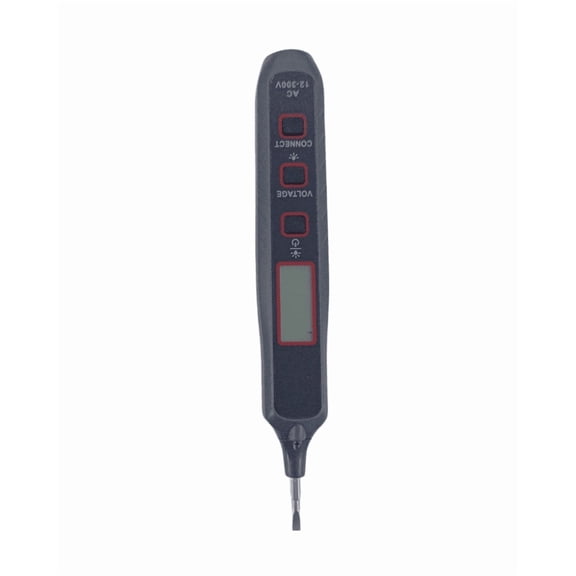 Digital Multimeter Test Pen With LED Light, 12-300V AC Voltage Detector For Live And Neutral Wire Identification, Compact Electrical Tester For Electricians(Gray)