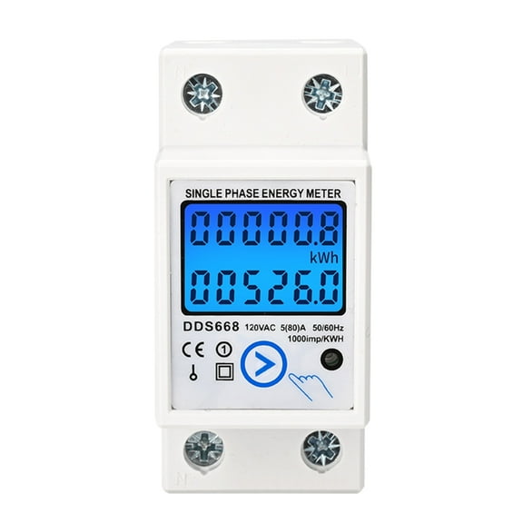Digital Multimeter Voltage Meter Single Phase Watt KWh Power Amp Meter Din Rail Consumption Wattmeter Monitors