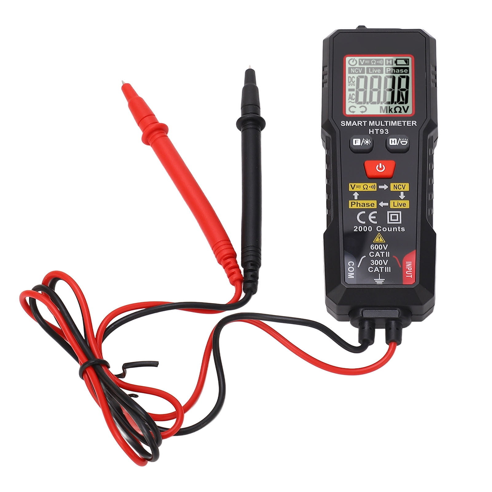 Digital Multimeter Voltage Tester 4000 Counts High Accuracy Phase