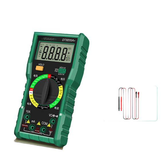 Digital Multimeter With NCV Detection, Auto Range Anti-Burn Protection, Measures Voltage Current Resistance Capacitance Diode, Green