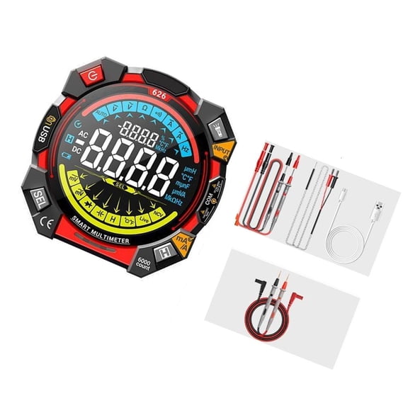 Digital Multimeter and Analyzers Voltmeter Ohmmeter Auto Ranging Tester Voltages Current Resistance