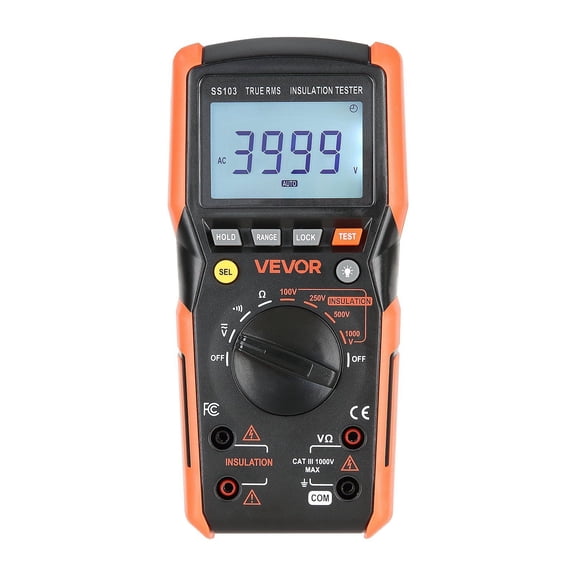 Digital Multimeter with Auto-Ranging,1000V AC/DC Voltage Tester for Measuring Voltage,Current,Resistance,and Continuity