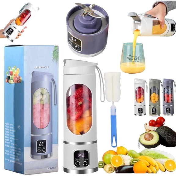 Digital Multimode Juicer Blender, 32oz 12-Blade Smart LED Display Digital Juicer, Masticating Juicers Machines with Digitaling Display, Leak Proof Design for Smoothies Liquid Diet, Shakes