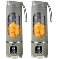 thumbnail image 1 of Digital Multimode Juicer Blender - Smart LED Display, 450ML Portable Electric Juice Cup, Leak Proof Design for Smoothies, Juicing, Ice Crushing, Travel, Gym, 1 of 7