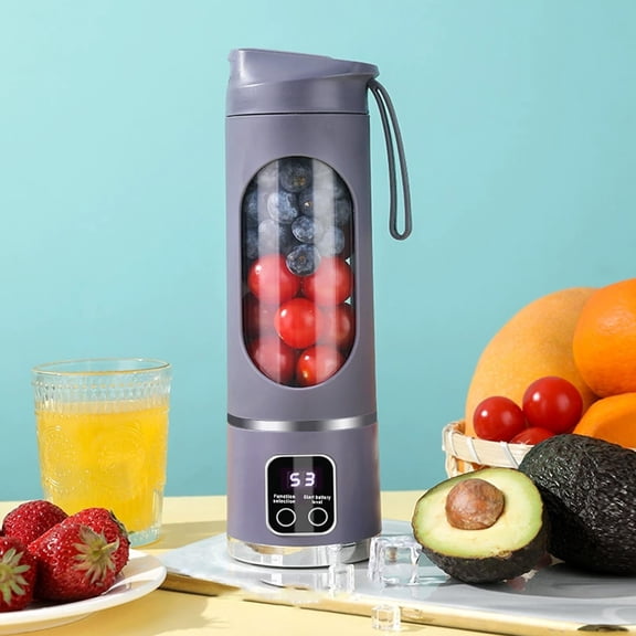Digital Multimode Juicer Blender, Smart LED Display & Diet-Friendly, Leak Proof 450ml Portable Blender with 12 Blades & 3 Speed