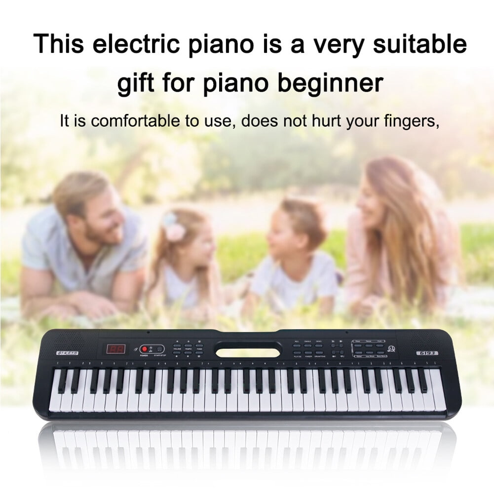 Digital Music Electronic Keyboard Electronic Portable 61 Keys Digital Music Electronic Keyboard Kids Multifunctional Electric Piano for Piano Student Musical Instrument