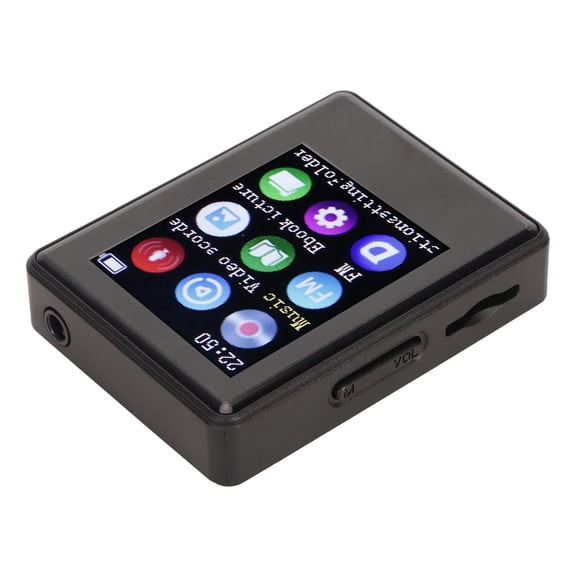 Home Electronics MP4 Player, FM Radio HiFi Bluetooth 5.0 Sound Decoding Chip Electric Book Lightweight MP3 MP4 Player for Walking No Memory Card