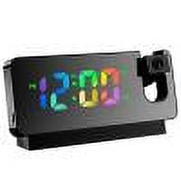 Digital Mute Clock Usb Charging Desktop Clocks For Bedroom Office Decor Supplies (Black)