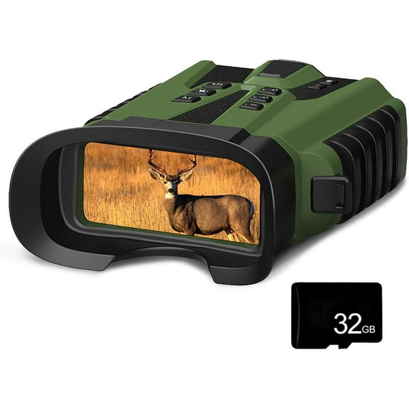 Digital Night Vision Binoculars for Adults,3.0 Inch Infrared Night Vision Goggles,Includes Photo Mode,Video Mode,Playback Mode,Can Be Mounted On A Tripod,Green