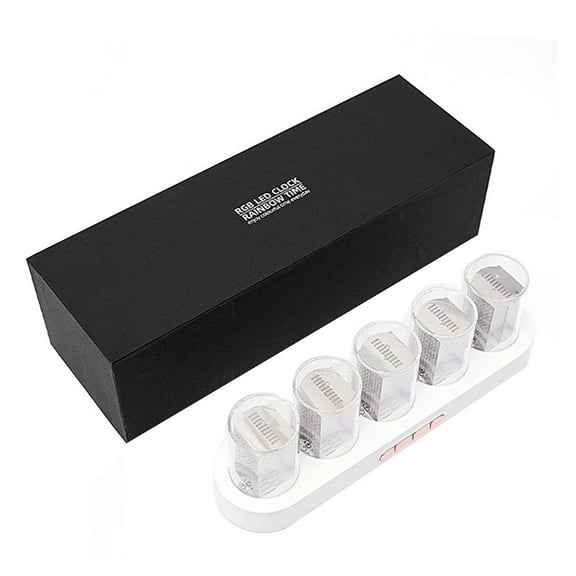 Digital Nixie Tube Clock with RGB LED Glows Light for Home Desktop Decoration DIY Idea Birthday Gift-White