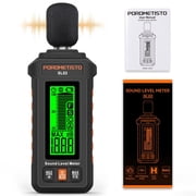 POROMETISTO SL02 Digital Noise Meter Sound Level Meter 30-130dB A/C Weighted Handheld DB Meter Noise Decibel Monitor Noise Audio Sound Detector