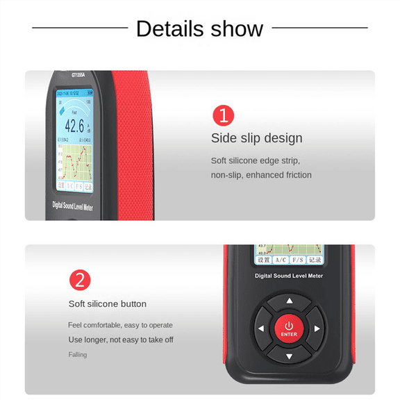 Digital Noise Meter with Condenser Microphone Sound Level Tester Detector Decible Monito ywm58