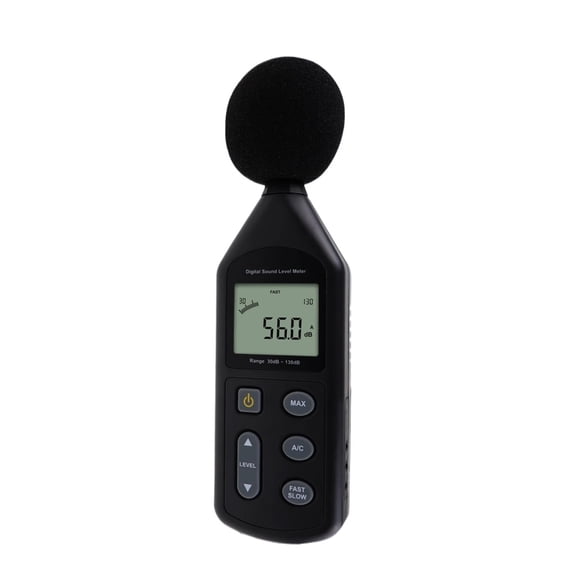 Digital Noise Sound Level Meter 30~130dBA A / C Frequency Weighting Tool Pre-calibrated Volume Tester W/ Tripod Hole