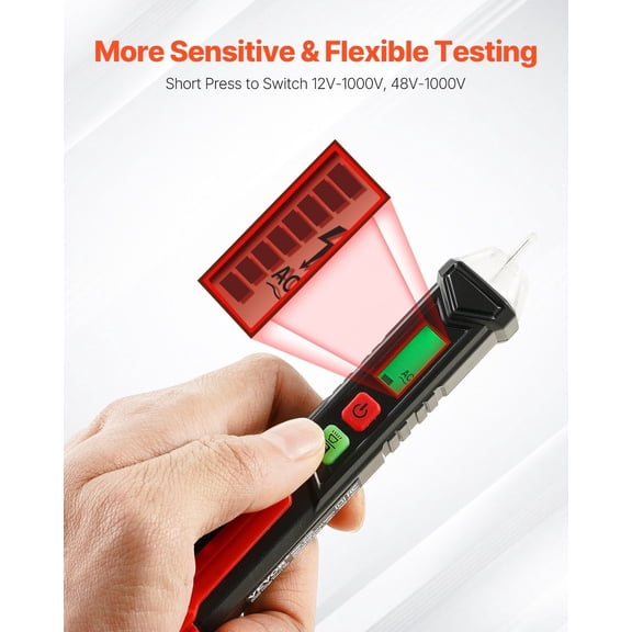 Digital Non-Contact Voltage Tester  High Sensitivity Pen for Wires & Outlets