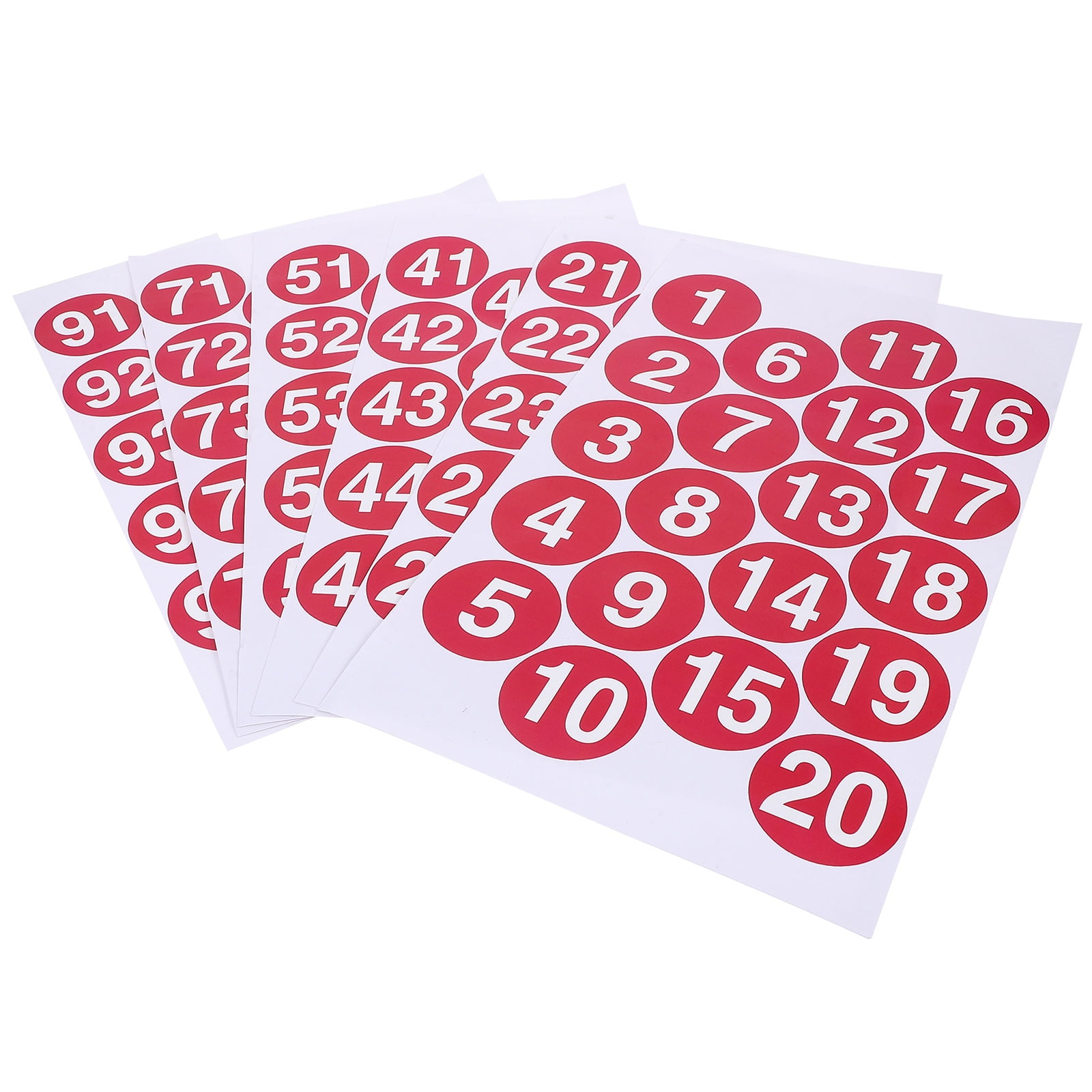 Digital Number Stickers Labels Classification Number Sticker Size Tags