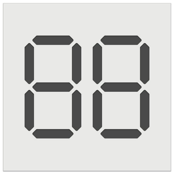 Digital Numbers Seven Segment Display Electronics DIY Cookie Wall Craft Stencil - 4.5 Inch