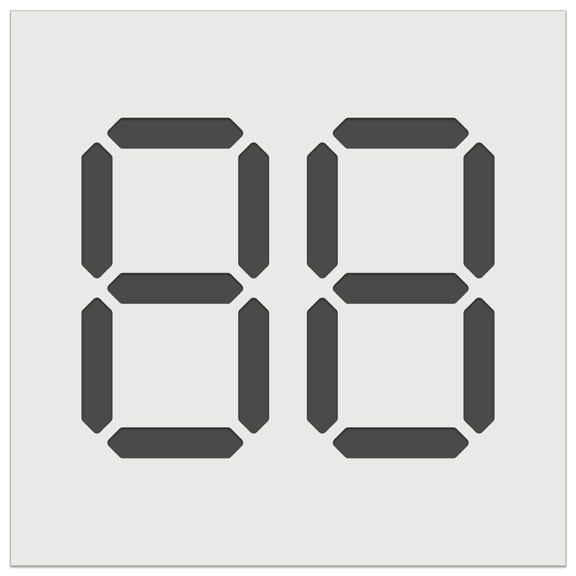Digital Numbers Seven Segment Display Electronics DIY Cookie Wall Craft Stencil - 4.5 Inch