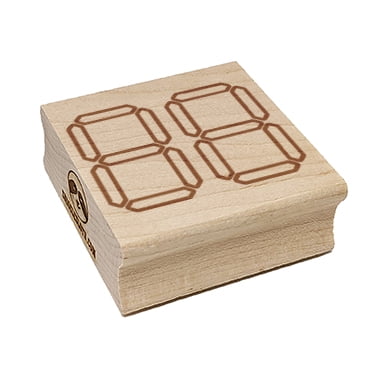Digital Numbers Seven Segment Display Electronics Square Rubber Stamp Stamping Scrapbooking Crafting - Medium 1.75in
