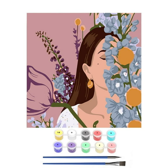 Digital Oil Painting Kit - 20x20 cm, Art Supplies for Beginners, Easy to Use with Step-by-Step Guide Included