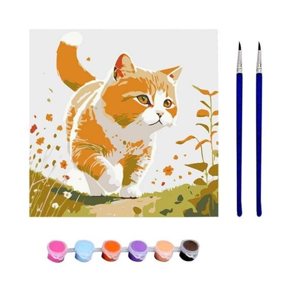 Digital Oil Painting Kit - 20x20 cm, Art Supplies for Beginners, No Easel Included