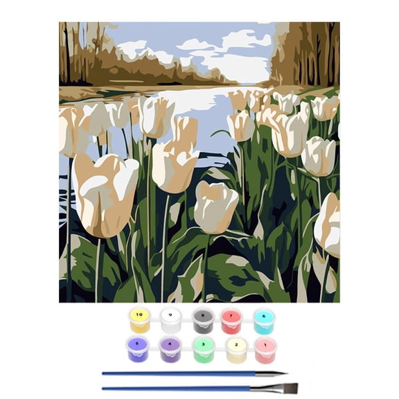 Digital Oil Painting Kit - 20x20 cm, Essential Art Supplies Included