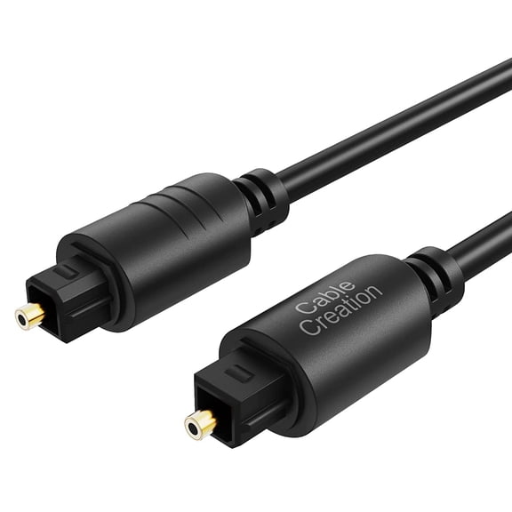 Digital Optical Audio Cable 6 Feet, Fiber Optical Toslink Cable for Home Theater, Sound Bar, TV, PS4, Xbox, VD/CD Player, Blu-ray Players,Game Console & More, 1.8M