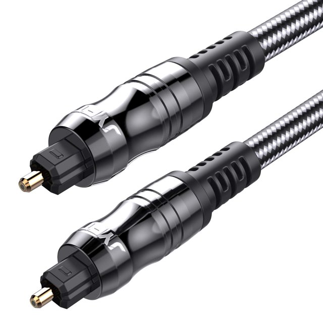 Digital Optical Audio Toslink Cable 6ft, S/PDIF Port, 24K Gold Plated