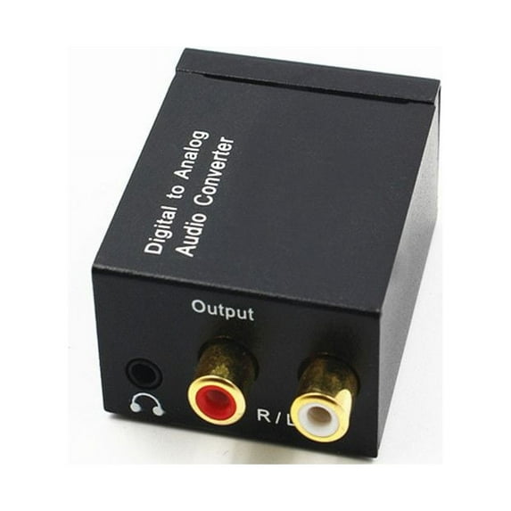 Digital Optical Coax to Analog- RCA L/R Audio Converter Adapter Fiber Cables