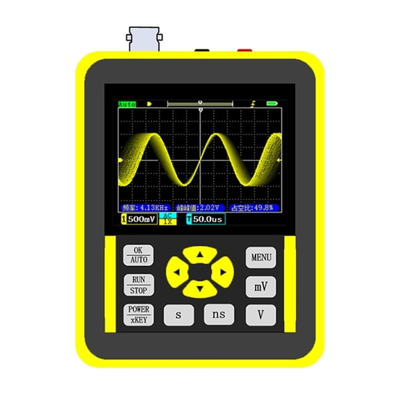 Digital Oscilloscope 120M Bandwidth Dual Channel Oscilloscope 10mV Minimum Vertical Sensitivity FFT Spectrum Analysis ,Professional Designed