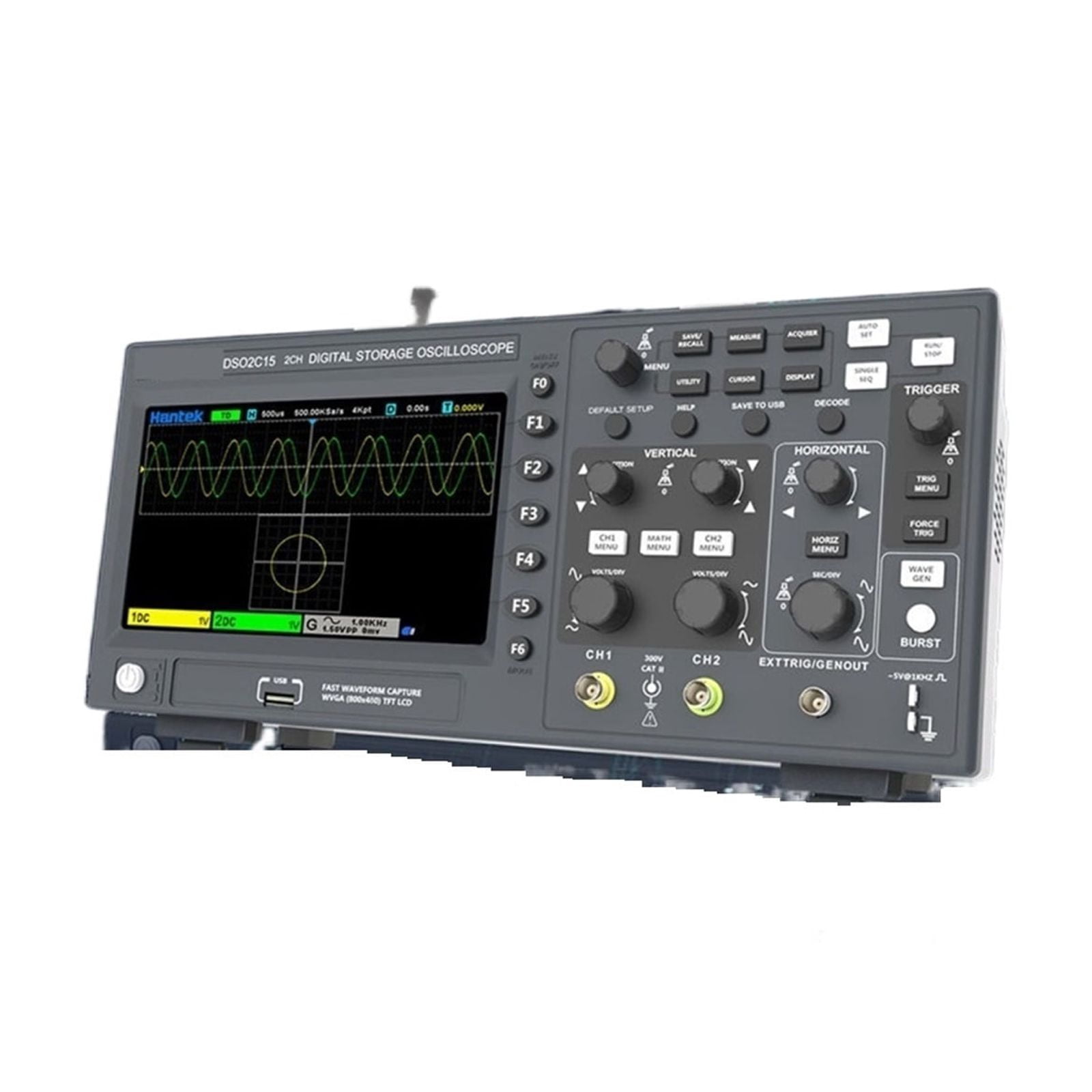 Digital Oscilloscope 2C15 2D10 2D15 2 Channels 100Mhz/150Mhz Storage USB Portable Multimeter Tester ,Professional Designed