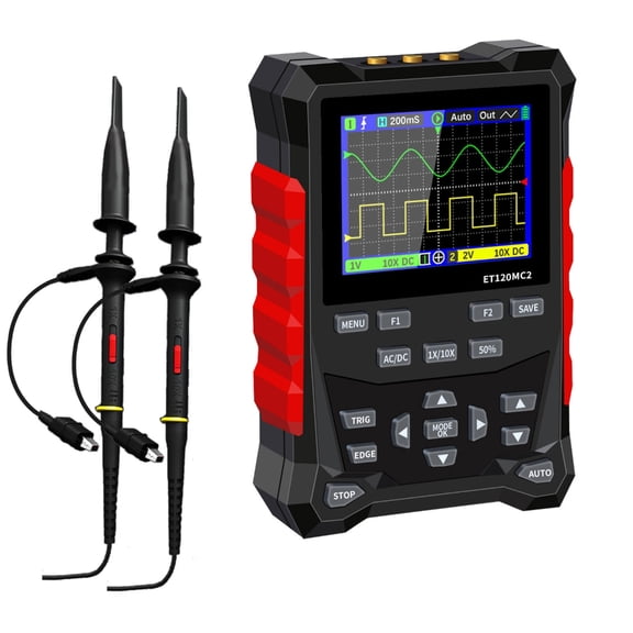 Digital Oscilloscope 500MSa/s Rate Waveform Generator 2 Channel Waveforms Storage Auto/Normal/Single