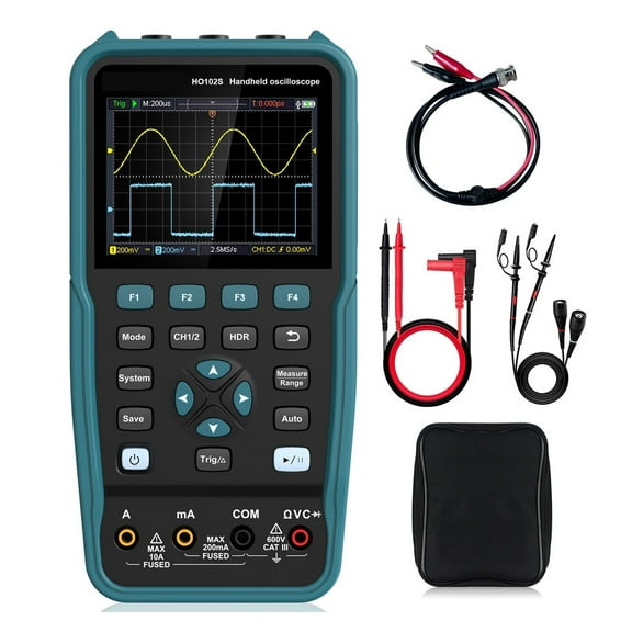 Digital Oscilloscope 50Mhz Bandwidth, 2 Channels TFT Mini Oscilloscope, Signal Source, 2 In 1 Oscilloscope And Multimeter ,Easy to Use