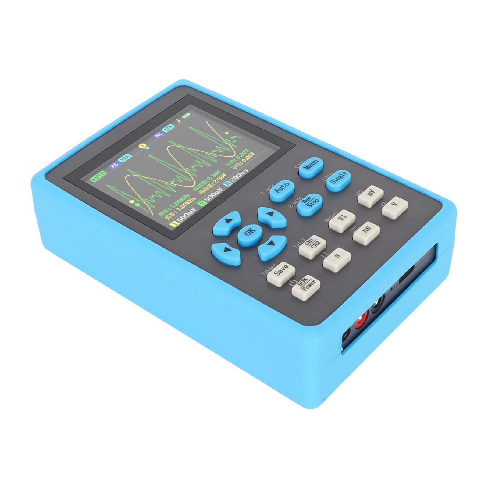 Digital Oscilloscope, High Sampling One Key AUTO FFT Spectrum Handheld