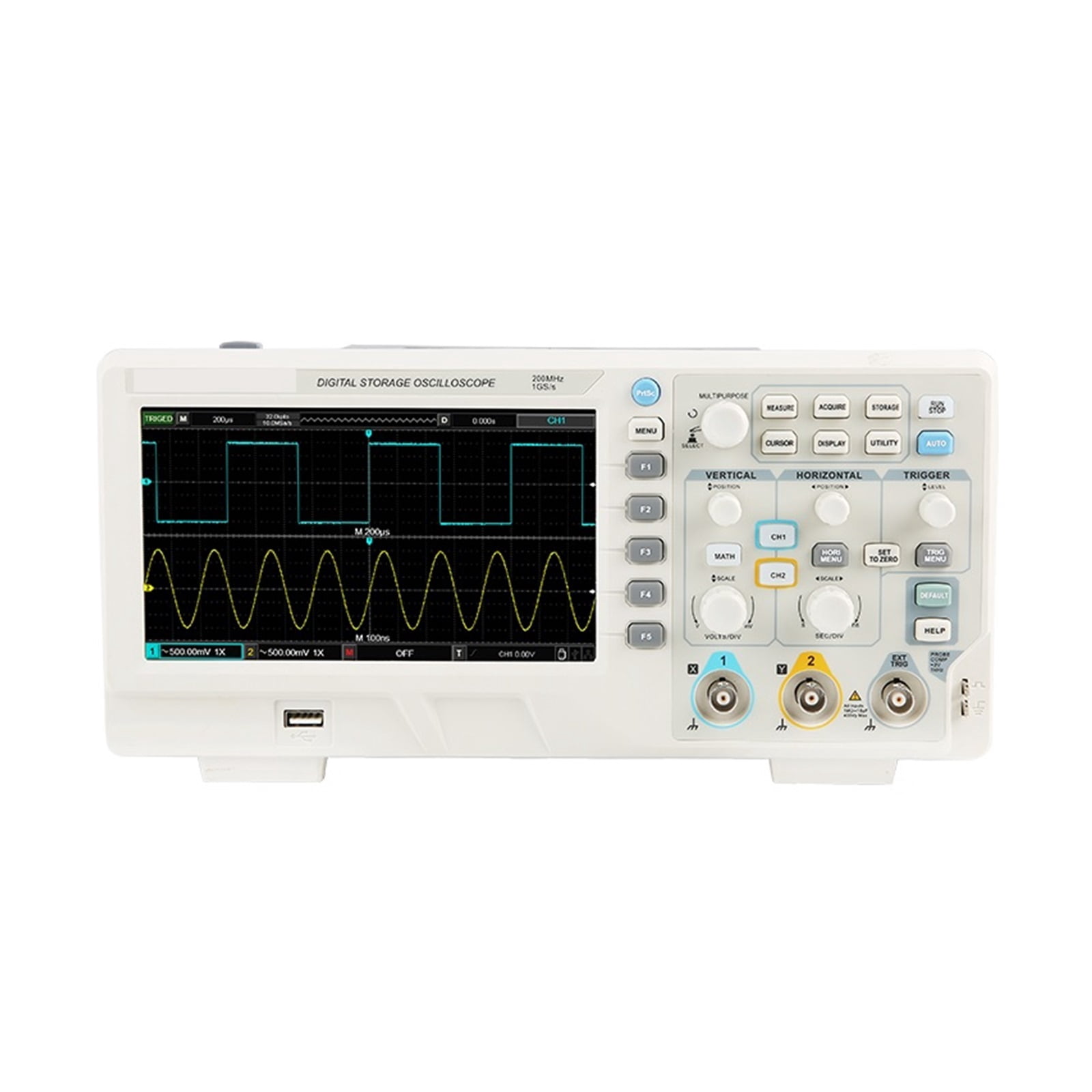 Digital Oscilloscope USBDual Channel 200Mhz 1G Sampling Rate High Voltage Probe Portable Osciloscopio ,Professional Designed