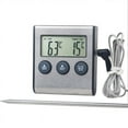 Digital Oven Thermometer Instant Read Meat Food Cooking Kitchen Thermometer with Timer 304